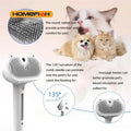 Réservoir vapeur amovible brosse toilettage chien — facile à remplir et nettoyer