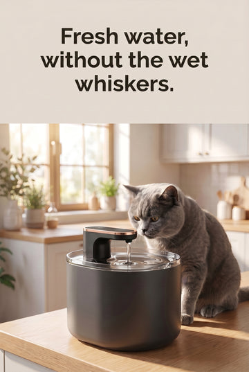 Fontaine à Eau Automatique pour Chat et Chien – Distributeur avec Filtration et Débit Continu, Sans Mouiller le Museau
