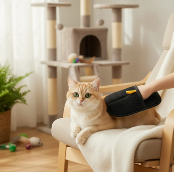 Gants de Toilettage Réutilisables pour Chien & Chat – Élimination des Poils, Double Face (Meubles & Vêtements)