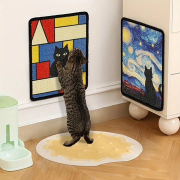 Griffoir Mural pour Chat — Tapis Griffoir Fixation Murale, Tissu Doux et Résistant pour Griffes d'Intérieur