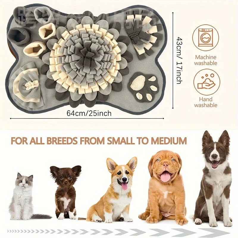 Tapis de Fouille pour Chien – Jeu Interactif Durable, Stimule l’Instinct & Ralentit l’Alimentation