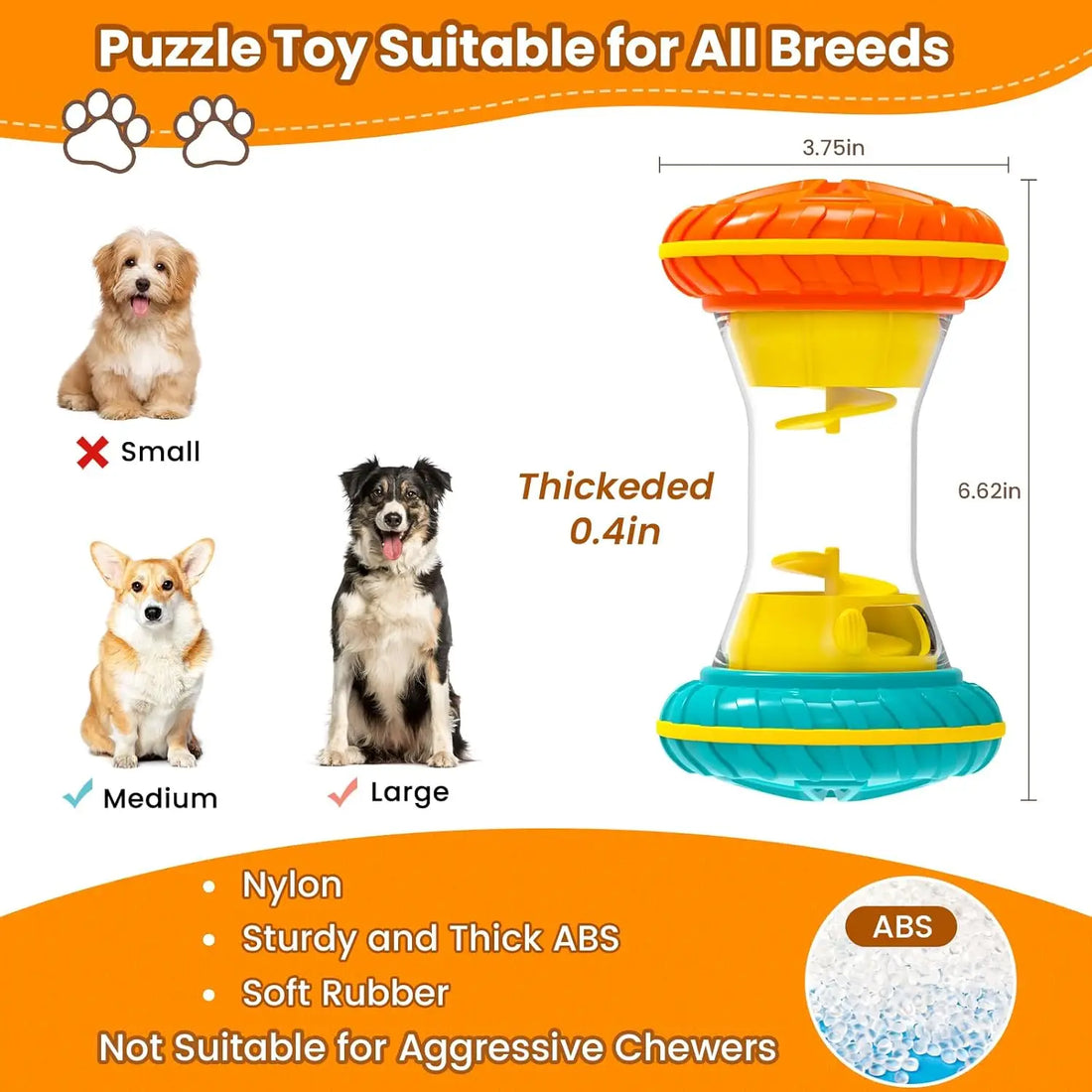 Jouet Puzzle Interactif pour Chien – Jouet d’Enrichissement Anti-Ennui avec Distributeur de Friandises et Fonction Anti-Glouton