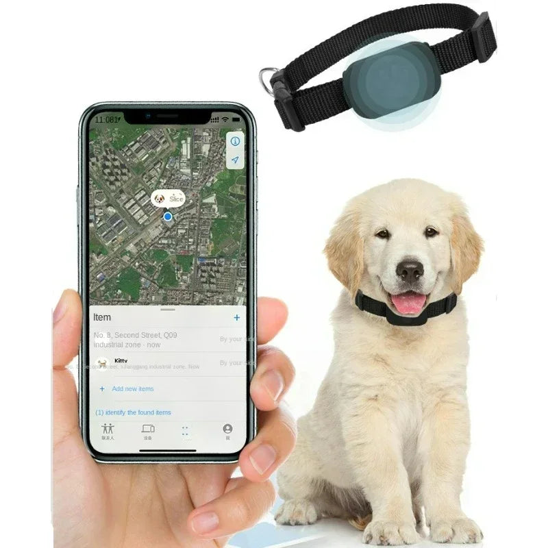 Mini Collier GPS Étanche pour Chien et Chat – Traceur Anti-Perte avec Alertes de Mouvement et Localisation Mondiale à Distance
